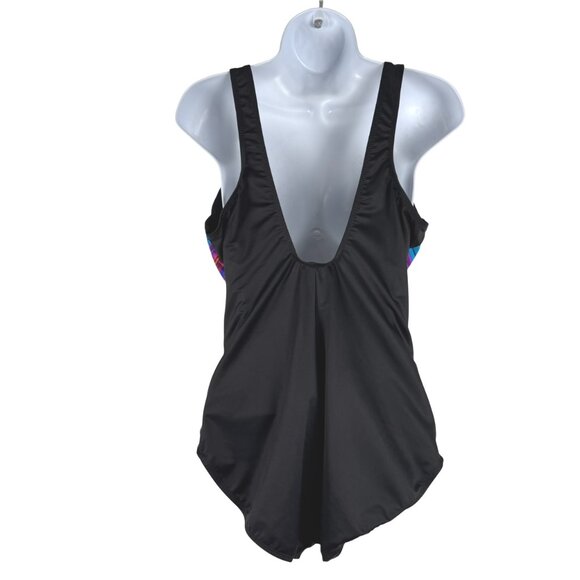 Miraclesuit One Piece Swimsuit Size 16 Striped Colorful Underwire SW-2064 - Picture 4 of 8